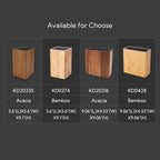 KITCHENDAO XL Acacia Wood Universal Knife Block with Slots for Scissors and Sharpening Rod, Safe, Space Saver Knives Storage Stand Display without Knives, Unique Slot Design to Protect Blade - color: XL-Acacia Wood