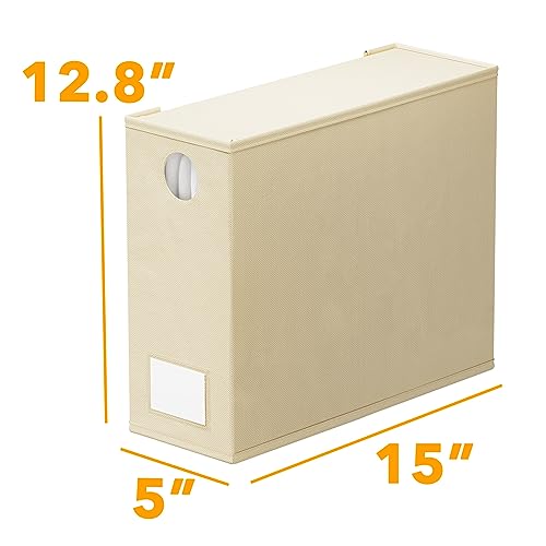 SpaceAid 2 Pack Bed Sheet Organizers and Storage, Foldable Sheet Organizer for Linen Closet, Sheets Set Folder Keeper with Window XL (Queen & King Size) Organizing Bedding Container, Beige - color: Beige, size: 2 Pack