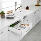 Simple Houseware Drawer Organizer Tray with 9 Adjustable Compartments, White - color: White, size: 1 Pack