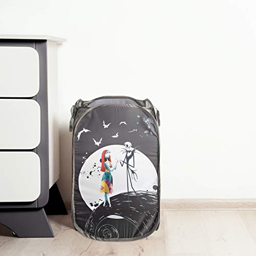 Jay Franco Disney Nightmare Before Christmas Jack & Sally Pop Up Hamper - Mesh Laundry Basket/Bag with Durable Handles (Official Disney Product) - color: Nightmare Before Christmas