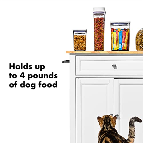 OXO Good Grips Pet Food Dispenser - 4.5 Qt/4.25 L |Ideal for up to 4lbs of Dog Food or 3.5lbs of Cat Food | Airtight Dog and Cat Food Storage Container | BPA Free - size: Pet POP 4.5 Qt