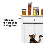 OXO Good Grips Pet Food Dispenser - 4.5 Qt/4.25 L |Ideal for up to 4lbs of Dog Food or 3.5lbs of Cat Food | Airtight Dog and Cat Food Storage Container | BPA Free - size: Pet POP 4.5 Qt