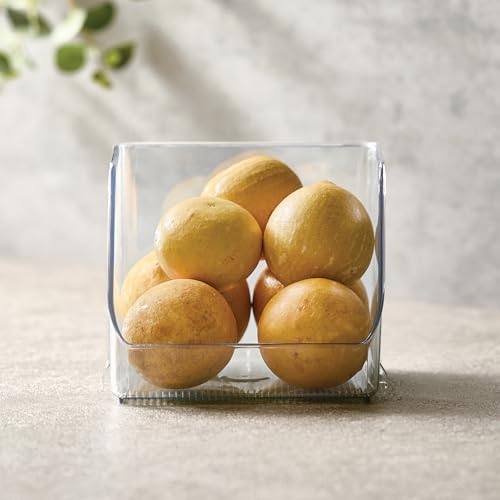 iDesign Stackable Open-Front Storage Bin for Pantry or Household Storage, Clear, Made in USA - style: Pack of 1