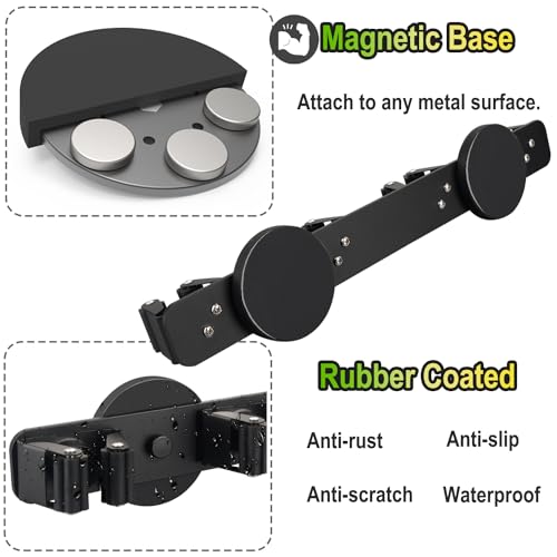 Strong Magnetic Mop Broom Holder, Heavy Duty Magnetic Mop Hanger for Refrigerators, Magnet Wall Mount Broom Holder for Cleaning Tools, Anti-slip Storage Rack for Home Kitchen Workshop Laundry Garage - size: D66 Magnetic Mop Hanger