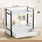 Boulphia 2-Tier Bathroom Organizer (White - New) - color: White - New
