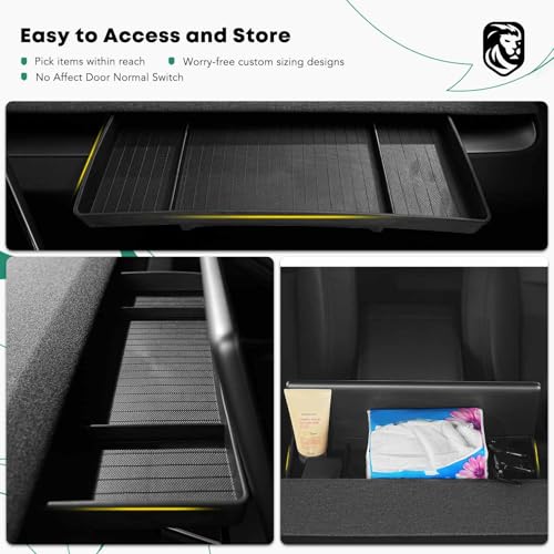 YHTAUTO Behind Screen Storage Tray for Tesla Model Y Juniper 2025 2026 (Premium & Performance), Tesla Model 3 Highland 2024 2025 2026, Screen Storage Box Non-Slip Sunglass Holder Interior Accessories - style: 1PC Screen Storage Tray
