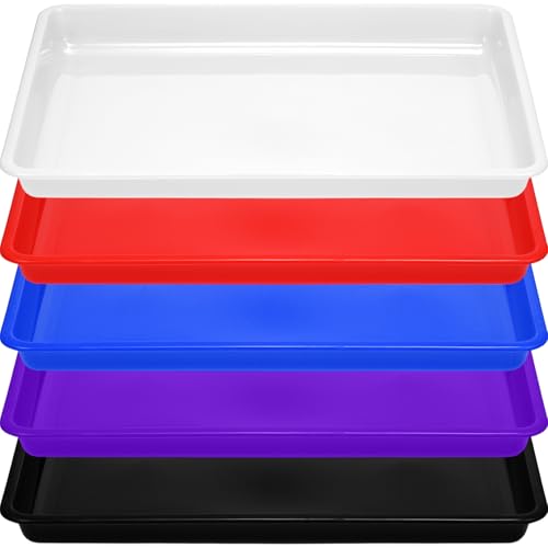 Hoteam 10 Pcs Flat Storage Organizer Tray Bin Paper Tray for Classroom Plastic Stackable File Organizer for School Office Teacher Book Organization(Simple Color,16.14 x 11.81 x 1.38 Inch) - color: Simple Color, size: 16.14 x 11.81 x 1.38 Inch