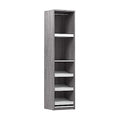 Bestar Cielo Closet Organizer, 20-inch Bark Gray and White Wardrobe for Bedroom, Mudroom, Entryway, or Kitchen Pantry - color: Bark Grey and White