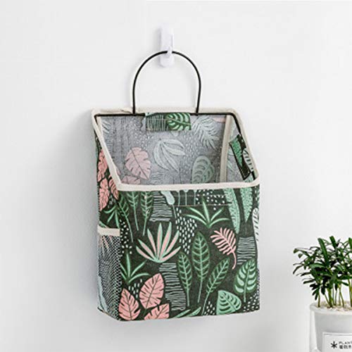 Fantasyon Wall Hanging Storage Bag, Waterproof Over The Door Closet Organizer Hanging Pocket Organizer for Bedroom, Bathroom, Linen Cotton (Gray) - color: 1pcgrey