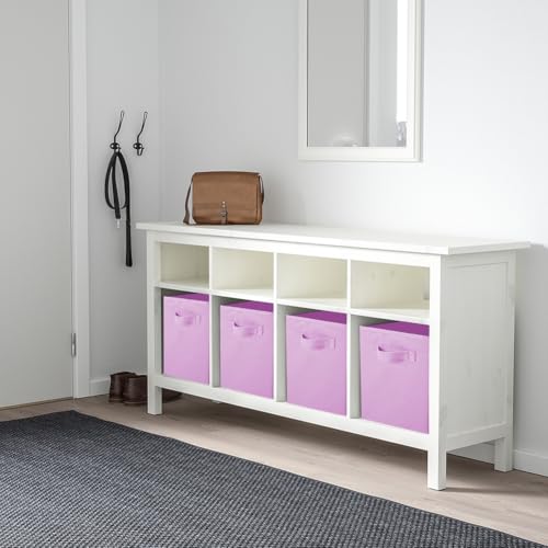 PowerKing Collapsible Storage Cubes with Handles, Fabric Foldable Bins for Closet Shelves, Durable Organization Storage Bins, 10.5'' x 11'' x 10.5'', 2 Pack, Pink - color: Pink, size: 2Pack