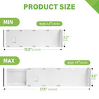 5 Pack Drawer Dividers 3.2" High Slim Organizers Expandable 10.8-17.9" Adjustable Separators for Shallow Drawers Kitchen Utensils Baby Clothes Underwear Storage-White - size: Short