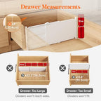 Lifewit 8" Tall 4 Pack Drawer Dividers, 35-56.5cm/13.8-22.2" Expandable Drawer Divider for Clothes, Adjustable Dresser Drawer Organizers, Drawers Separators for Dresser/Bathroom/Closet/Kitchen White - size: 8"H, 13.8-22.2"L