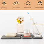 NiuYichee Set of 4 Water Absorbent Diatomite Coasters, Diatomaceous Earth Kitchen Soap Dish, Bathroom Trays, Water Absorbing Stone Used for Hand Soaps & Plants & Toiletries in The Modern Home - color: Set of 4 Dark Grey