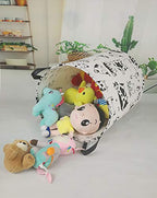 KUNRO Kids Laundry Hamper Clothes Gift Basket Storage Laundry Baskets Organizer Bin with Handles for Nursery Room (Cow) - color: Cow zoo
