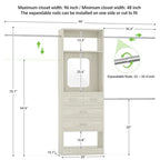 Unikito 8FT Closet System, Customizable 96” Closet Storage Organizer with 25” Tower and 3 Extendable Hanging Rods (Can Be Cut to Fit), Heavy Duty Clothing Racks with 4 Drawers and Shelves, White Oak - color: White Oak
