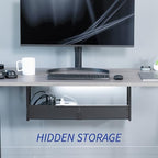 VIVO Under Desk 30 x 7 inch Storage Shelf, Office Accessory Holder for Supplies, Gaming Devices, and More, Workstation Organizer, Black, DESK-SHELF30-UB