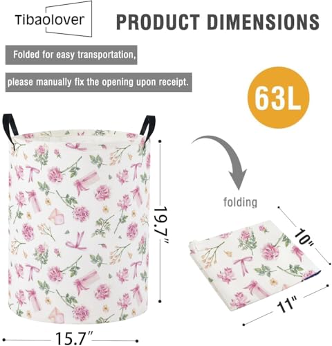 Baby Laundry Basket Baby Nursery Hamper Kids Laundry Basket Toy Storage Bin for Boys Room Decor Gift Baskets for Bedroom Bathroom(Gift Flower) - color: Gift Flower