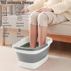 Collapsible Foot Bath Basin for Soaking Feet,Foot Soak Tub,Plastic Foot Bucket with Handles and Massage Acupoint,Foldable Laundry Basket-Gery (2 Pack) - color: Gray, size: 2 Pack