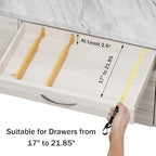 Bamboo Drawer Dividers, Adjustable Kitchen Drawer Organizer for Clothes,17-22" Expandable Drawer Organization Separators for Bedroom,Bathroom,Dresser and Office,4-Pack - style: bamboo-4Pack