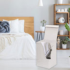 Simple Houseware Foldable Laundry Hamper Basket with Lid, White - color: White