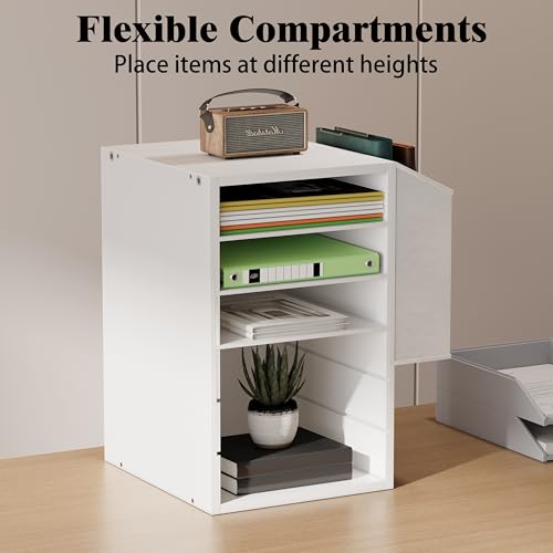 Unionly, 6 Tier Adjustable Countertop Mail Sorter, Mailboxes With Name Slots, Literature Organization Paper Storage Slot, Office Desk File Organizer, Wooden Desktop Mailbox for Classroom, White - color: White, size: 6 Slots