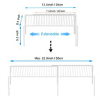 iPEGTOP Expandable Freezer Cabinet Storage Shelf, 2 Pieces Rustproof Spice Rack, Adjustable Kitchen Organizer Counter Fridge Pantry Shelf Space Saver (White) - color: White