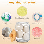 SUBEKYU Laundry Pod Containers and Dryer Sheet Holder with Lids Laundry Detergent Sheets Dispenser Laundry Room Organization Storage Box for Powder,Scent Booster Beads,Dryer Balls,Bath Salt