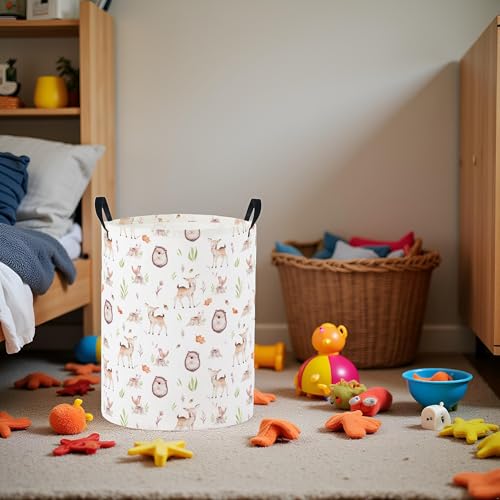 Baby Laundry Basket Baby Nursery Hamper Kids Laundry Basket Toy Storage Bin for Boys Room Decor Gift Baskets for Bedroom Bathroom(Fall Animal) - color: Fall Animal