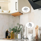 Aogigigio Under Cabinet Cutting Board Holder - 12 Pcs Pot Lid Organizer for Cabinet Cutting Board Holder Rack Storage Stainless Steel Under Shelf Counter Chopping Board Holder