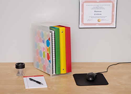 IRIS USA Medium Portable Desktop File Box with Open Lid, 6 Pack, Side Handles, Hanging File Folders, Tabs & Inserts, Letter Size, Magazines, Newspapers, Mail, Books, Notebooks, Clear - style: Clear M - 6 Pack