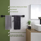 KOKOSIRI 24-Inch Single Towel Bar, Bathroom Kitchen Towel Holder, Wall Mounted SUS304 Stainless Steel Towel Rack 2 Pack, Matte Black, B4003BK-L24-P2 - color: Matte Black, size: 24-Inch (2 Pack)