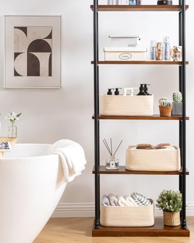 Small Woven Basket, 13.5 x 9.5 x 5 Inches, Storage Basket for Organizing, Cute Small Rope Shelf Closet Cube Storage Bins Baskets for Shelves, Dog Toy Gift Baskets Empty, 3 Packs, Beige - color: Beige, size: 13.5"L x 9.5"W x 5"H