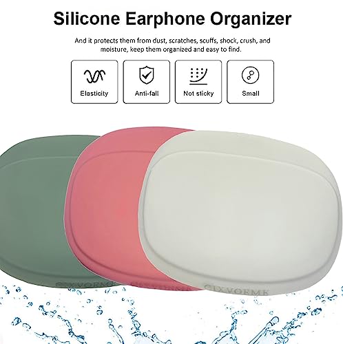 Silicone Headphone Organizer-Data Cable Storage Case-Mini Key Box-Portable Wired Headphone Organizer(Red-Grey-Green-3PCS) - color: Red-Grey-Green