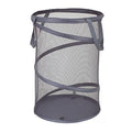 Household Essentials 2027-1 Pop-Up Collapsible Mesh Laundry Hamper | Charcoal - color: Charcoal