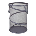 Household Essentials 2027-1 Pop-Up Collapsible Mesh Laundry Hamper | Charcoal - color: Charcoal