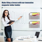 Magnetic File Holder 1 Pockets File Folder Organizer, Office Hanging Magazine Rack for File Cabinets, Magnetic Paper Holder, No Drilling Mail Organizer for Refrigerator, Office