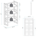 Casual Home 3-Shelf Folding Student Bookcase (20.75" Wide)-Espresso - color: Espresso