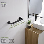 KOKOSIRI 12-Inch Single Towel Bar, Bathroom Kitchen Towel Holder, Wall Mounted SUS304 Stainless Steel Towel Rack, Matte Black, B4003BK-L12 - color: Matte Black, size: 12-Inch