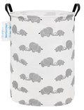 LANGYASHAN Storage Bin, Canvas Fabric Collapsible Organizer Basket for Laundry Hamper,Toy Bins,Gift Baskets, Bedroom, Clothes,Baby Nursery (Full Love Elephant) - color: Full Love Elephant