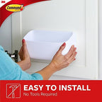 Command 10 Lb Large Organizing Caddy with 4 Strips, 9.91" x 3.38" x 5.15", Heavyweight Damage-Free Hanging for Organizing Cleaning Supplies, Closet, and Pantry - size: 9.9 in. x 5.2 in. x 3.5 in.