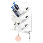 AITEE Acrylic Shower Caddy Organizer for Bathroom, Clear Shampoo Holder Organizer Shelf Wall Mounted, No Drilling and Rustproof, Sturdy and Durable - style: Whole Shelf