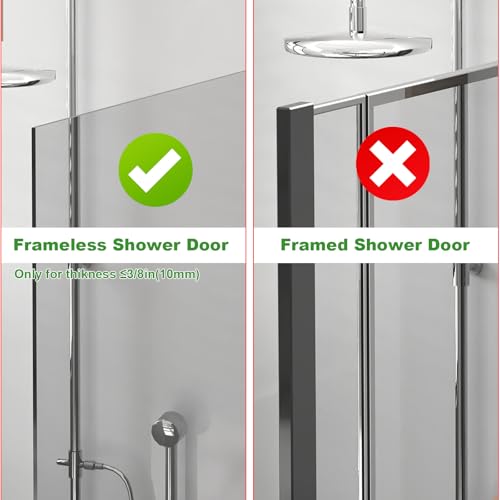 HUFEEOH 2-Pack Shower Towel Hooks, Stainless Steel 7.5-Inch Extended Over Door Hooks for Frameless Glass Shower Door, Heavy Duty Towel Rack for Bathroom, Holds Robes & Towels, Black - color: Black, size: Fits 3/8" Thick Door - "L" Shape 2 Pack