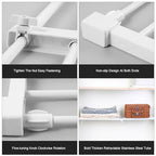 Geetery 4 Pcs Closet Tension Shelf Metal Expandable Closet Shelf Dividers Adjustable DIY Shelf Separators in Closet Tension Rod Storage Rack for Cabinet Kitchen Wardrobe (15''-21.65'' X 9.45'') - size: 15''-21.65'' x 9.45''