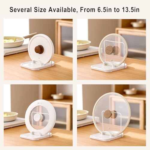 Foldable Pot Lid Holder & Spoon Rest - ABS with Stainless Steel, Non-Slip Silicone Base, Holds Lids & Utensils, Dishwasher Safe, Space-Saving Kitchen Organizer for Countertop