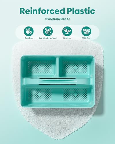 4 Pack Portable Shower Caddy, Integrated Handle, Reinforced Plastic, Organizer Storage Bathroom Supplies and Beauty Products, Cleaning Supplies, Shower Basket for Home, Dorm, Shelf and Cabinet - color: Cyan