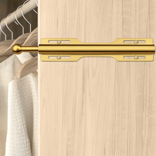 FIRJOY 12" Valet Rod for Closet Pull Out (1 Pack, Brushed Gold) - color: Brushed Gold, size: 1 Pack