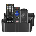 suptek Remote Control Holder Wall Mount，Hole-Free TV Remote Holder for 3 or 4 Remotes, Black, Quantity 2，S4B2 - color: Black-2 Pack