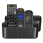 suptek Remote Control Holder Wall Mount，Hole-Free TV Remote Holder for 3 or 4 Remotes, Black, Quantity 2，S4B2 - color: Black-2 Pack