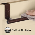 KES Over The Cabinet Towel Holder Fit 1" Thick, Kitchen Towel Holder for Cabinet, Over The Door Towel Bar with Extended Hooks, Brown 2 Pack, KTH500S26-OB-P2 - color: Brown