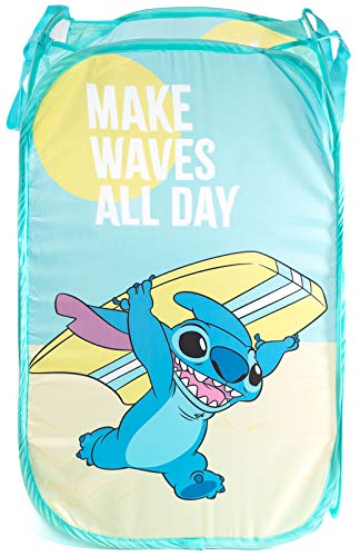 Jay Franco Disney Lilo & Stitch Make Waves Pop Up Hamper - Mesh Laundry Basket/Bag with Durable Handles (Official Disney Product) - color: Lilo & Stitch